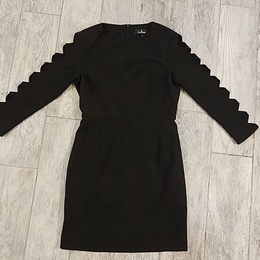 Lulu's long sleeve cutout sleeve black dress small